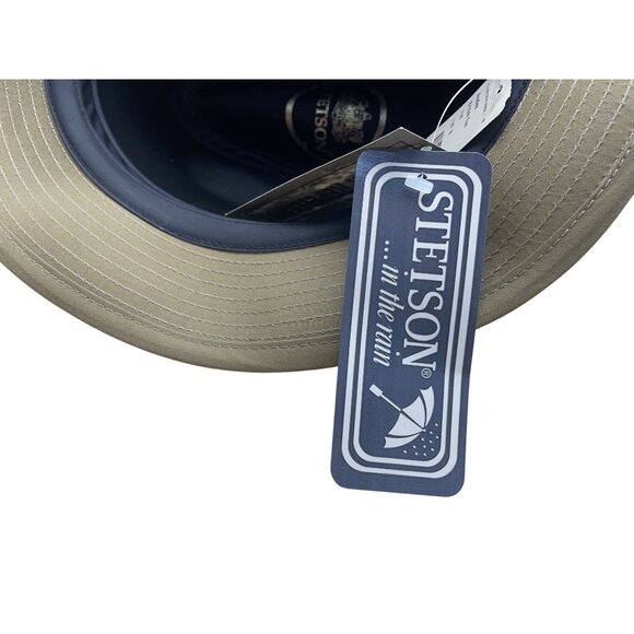 Stetson Mens Beige Fedora Hat Classic Design Size 7 1/8 - 57 - New - Picture 10 of 13